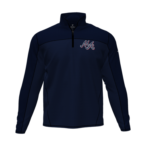 [CUS-DFW-QTRZ-PER-LSL-NVY-AS-LOGO2] Quarter Zip Pullover (Adult S, Navy, Logo 2)