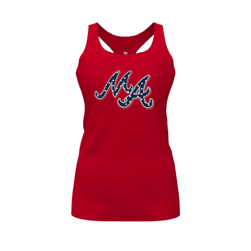 [FT0TRBRD-FYS-LOGO2] Decker Racerback Tank Top (Female Youth S, Red, Logo 2)