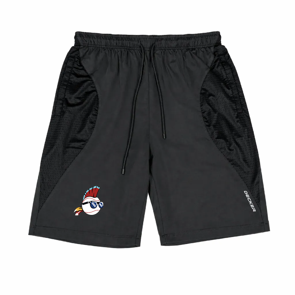 [CUS-DFW-SHOR-PER-CRV-BLK-YXXS-LOGO1] Decker Shorts (Curve Shorts) (Black, Youth XXS, Logo 1)