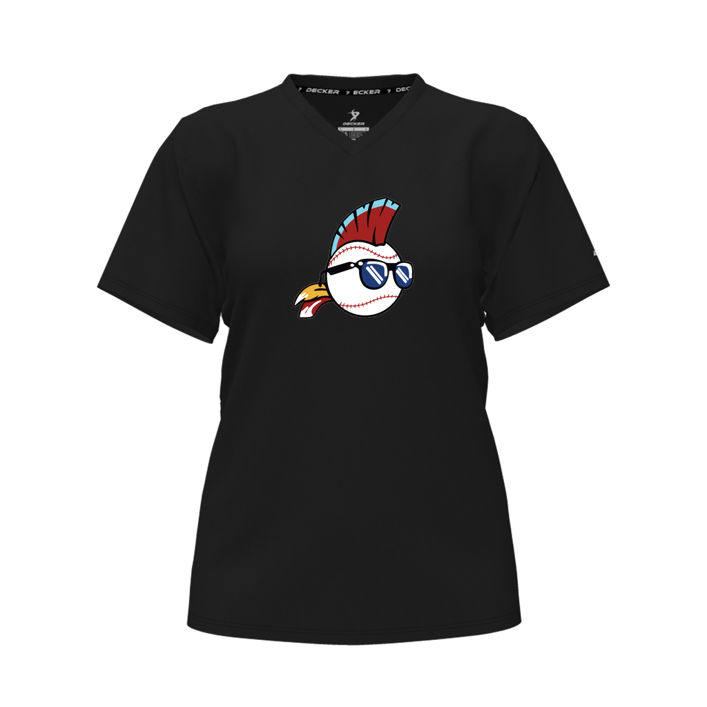 [CUS-DFW-TEES-PER-CNK-LSL-BLK-FYXS-LOGO1] Decker Performance T-Shirt (Crew Neck, Long Sleeve, Black, Female Youth XS, Logo 1)