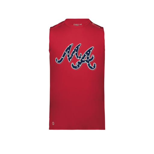 [222593.083.S-LOGO2] Men's CoolDry TankTop (Adult S, Red, Logo 2)